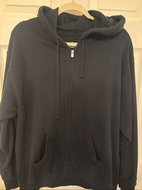 Hollister Black Full-Zip Hooded Pullover